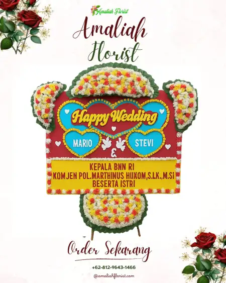 Papan Bunga Pernikahan Blukon
